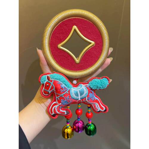 马年挂件新年装饰马年门上装饰品乔迁之喜场景布置喜庆氛围挂饰