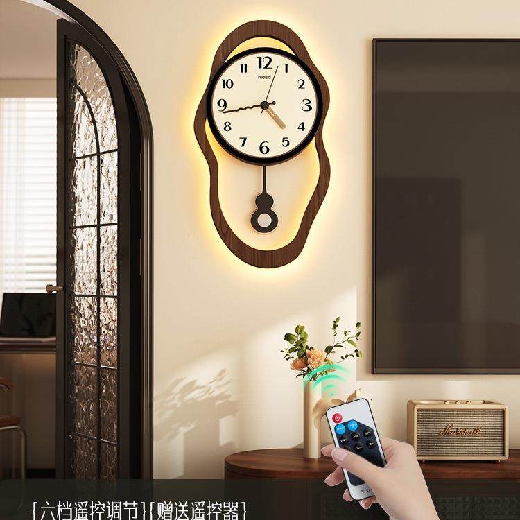 餐钟厅艺术复古钟挂表钟客厅简约现代创意时挂墙HAA202款5新表