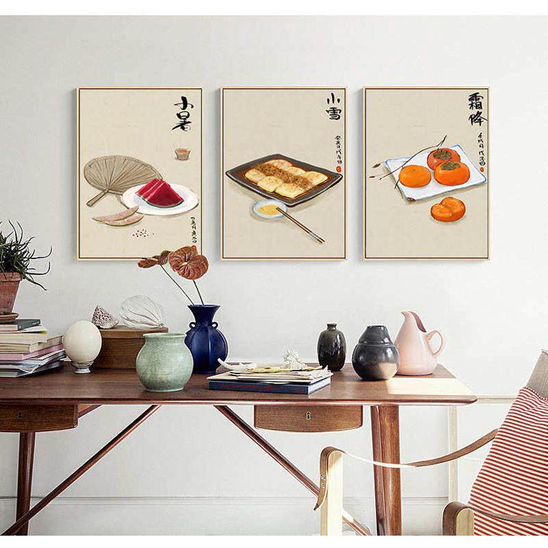 新中式民俗古风二十四24节气装饰画画芯餐厅客厅就店餐馆挂画壁画