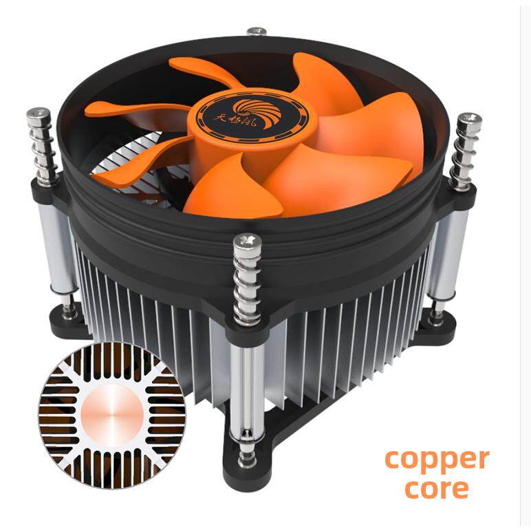 天极风铜芯CPU散热器h61 B75 b85 H81CPU风扇 超静音1155 1150 i3
