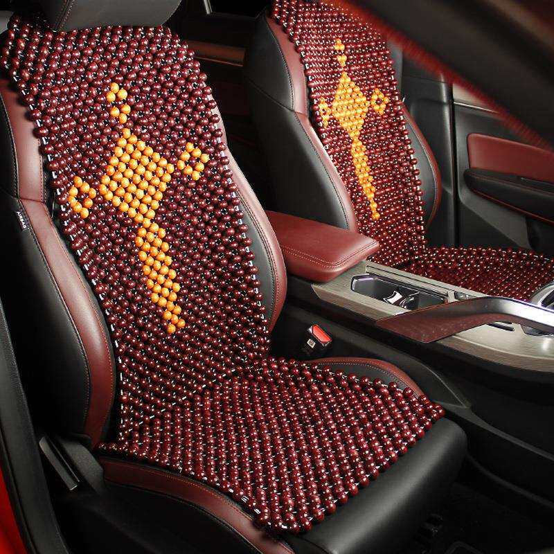 木珠汽车坐垫夏季制冷凉垫通风透气单片靠背三件套夏天小珠子座垫