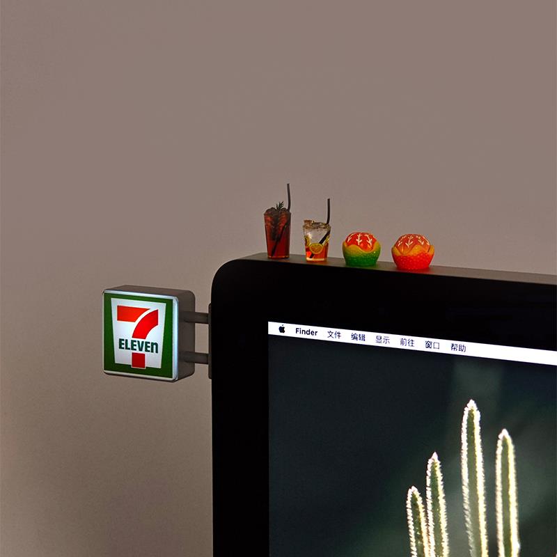 治愈系灯牌电脑萤幕装饰摆饰办公显示器饰品桌面上班稳定情绪神器