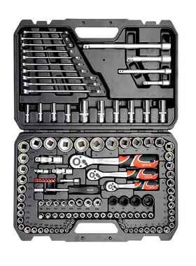 YATO/易尔拓120件套公英制套筒扳手组套机修工具套装YT-38801