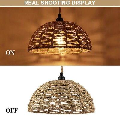 Hemp Rope Lamp Shade Handwoven Lamp Shade Decorative