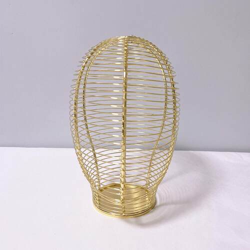 新款创意金色头模铁艺编织帽架软装样板房装饰品衣帽间帽子收纳架