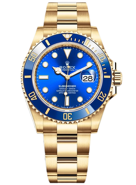 盒证[9.8新]劳力士潜航者型18k黄金自动机械手表男126618LB