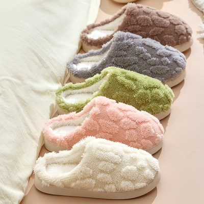拖鞋拖鞋女士家居防滑保暖棉鞋