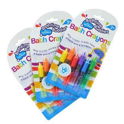 6Pcs/Set Baby Bath Crayons Toddler Washable Bathtime Safety.