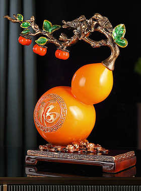 招财葫芦摆件创意工艺品酒柜装饰客厅玄关电视柜中式乔迁新居礼品