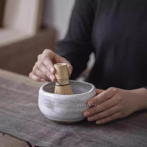 白色抹茶碗茶道零配复古日式打抹茶筅配件黑色茶洗建水小杯洗陶瓷