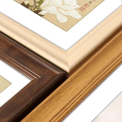 Square solid wood picture frame hanging wall 33 38 30 40 45