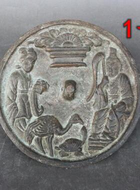 仿古做旧纯铜铜镜四神兽铜镜黄铜铜镜古玩收藏品影视道具多种款式