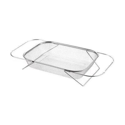 Stainless Steel Retractable Drain Basket Grip Handles Oval