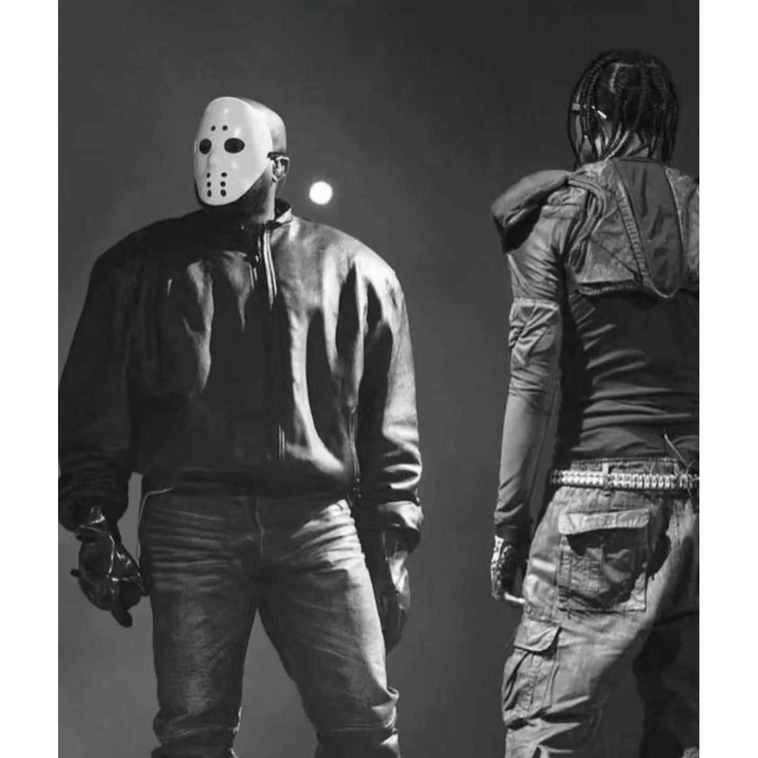 kanyeKANYE同款杰森面具万圣节舞会试听会角色扮演cs盗具包邮