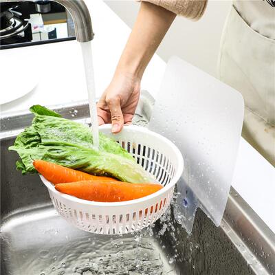 Creative Kitchen Sink Splash Guard (with Suction Cups) Dishw