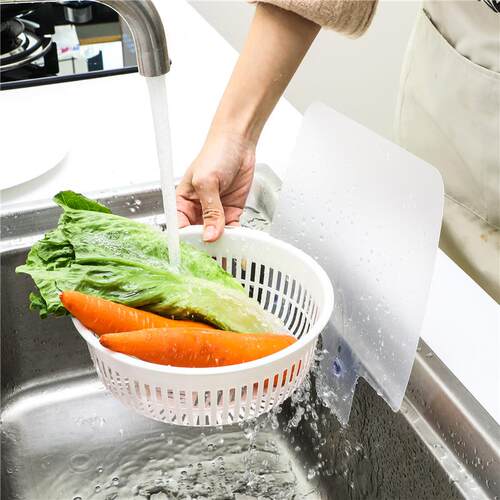 Creative Kitchen Sink Splash Guard (with Suction Cups) Dishw