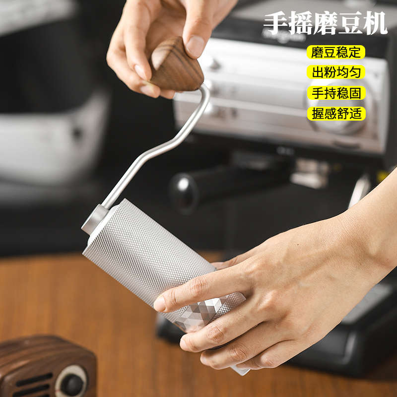 手摇式磨豆机咖啡豆研磨机手动意式咖啡机家用小型便携磨粉研磨器