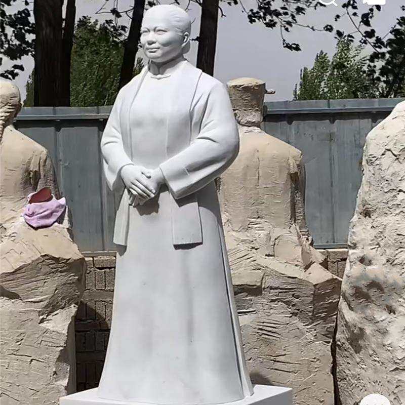 石雕宋庆龄雕塑像现代名人大理石汉白玉校园户外公园广场落地摆件