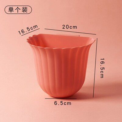 垃圾桶门卡扣花朵壁挂收纳垃圾桶