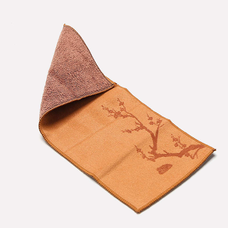 茶巾吸水棉麻刺绣毛巾抹布中国风禅意茶台几功夫茶具配件加厚茶布