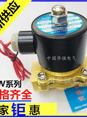 常闭/常开电磁阀2W-160-15 200-20 4分6分1寸水阀气阀AC220 DC24