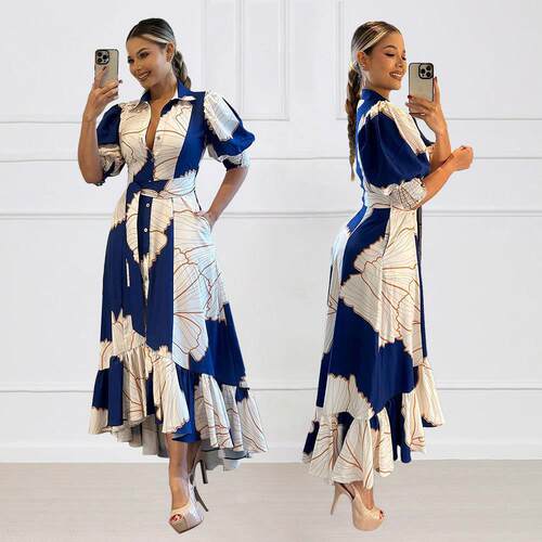 Elegant Multicolor Floral Pattern Off-Shoulder Plus Size