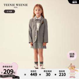 teenieweeniekids小熊童装女童，23年秋季英伦西装，外套百褶裙套装