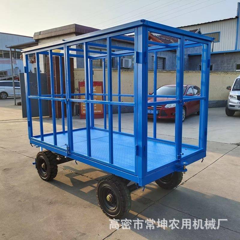 非标定制2吨雨棚拖车2300*1200*1300拖挂牵引带雨棚拖车四轮