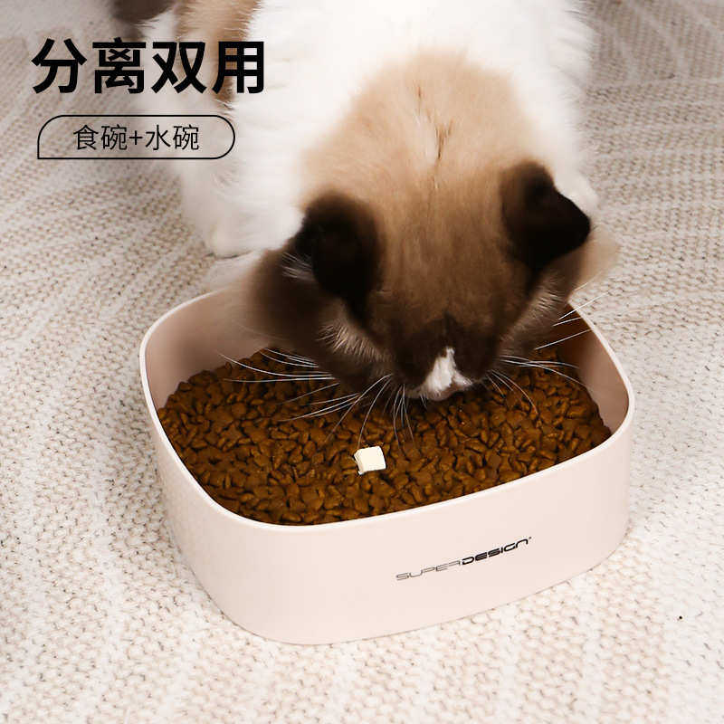 宠物休普悬浮饮水器猫狗防溅水喂水器大容量可拆分饮食两用宠物碗