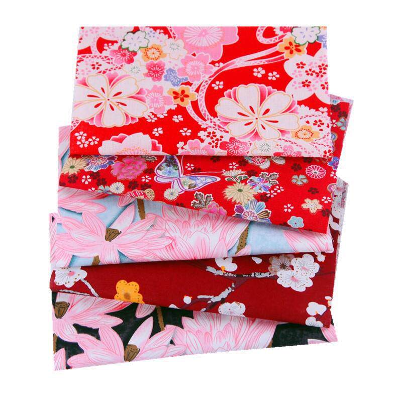 新款直销50*50cm和风烫金包装拼布布组平纹花布纯棉小碎花手工diy