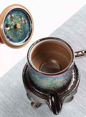 窑变XMC七半全自茶具套动装陶家用时来运转彩石磨懒人功夫泡茶瓷