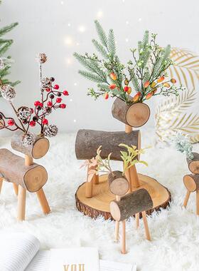 阿楹 可爱小鹿摆件ins玄关厨房创意治愈情绪森系电视柜耶诞装饰品