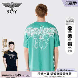 萤火之光BOYLONDON夏季短袖男女同款酷帅圆领时尚T恤N01004