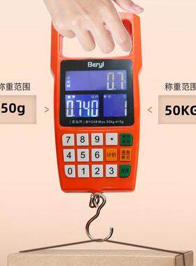 贝雅手提秤计价秤卖菜秤台秤50kg电子秤快递秤买菜称弹簧秤钓鱼称