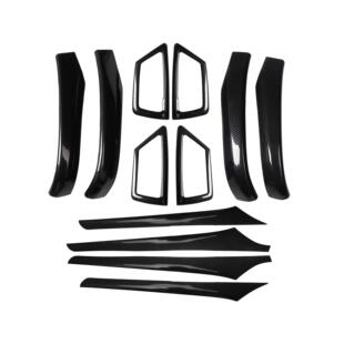 右舵普锐斯PRIUSZVW30桃木碳纤内饰改装 中控仪表方向盘档把贴片