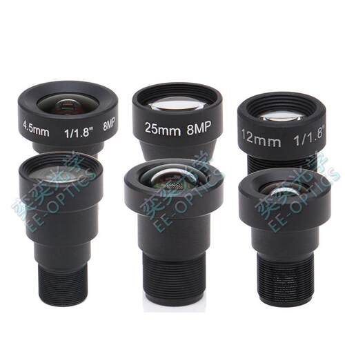 7mm4K高清镜头800万像素1/1.8英寸M12/S接口工业相机监控镜头