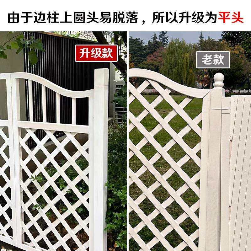 栅栏门花园围栏庭院木栅栏白色篱笆门防腐木院子菜地阳台露台护栏