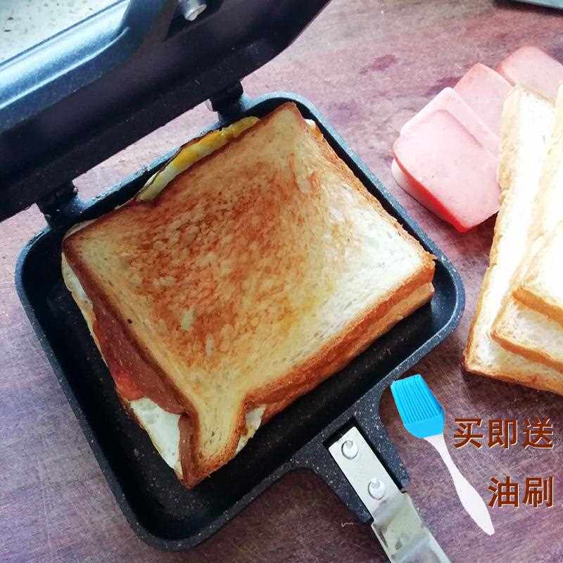 新款直销家用三明治模具双面烤盘双面煎锅早餐锅三明治煎锅牛排锅