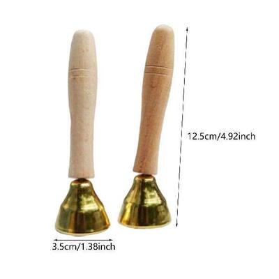 2 Pieces Hand Bells Hand Percussion Bells for Kids Holiday