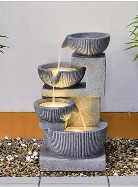 家居客厅喷泉室内假山景观造景加湿招财流水现代店面创意办公摆件