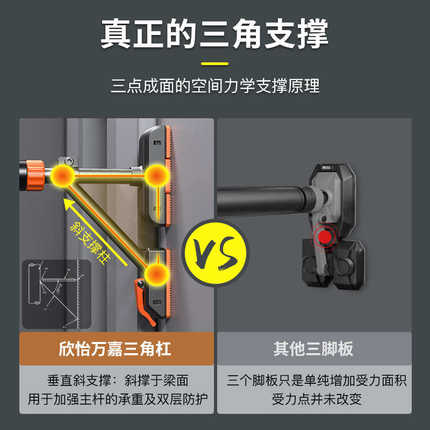 双支撑引体向上器单杠室内家用健身门上家庭免打孔架伸缩杆器材架