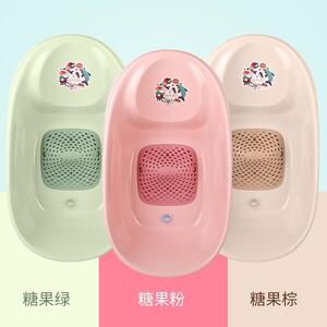 藤贝贝新生婴儿洗澡套装宝宝洗浴桶儿童加厚带排水口沐浴盆大号