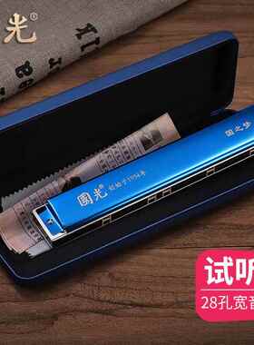 国光口琴28孔复音C调学生儿童成人入门28孔重音专业演奏级国之梦