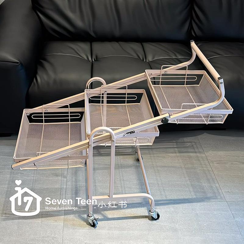 可折叠移动小推车GGP置物大架落地不锈钢量卫生间室浴多层容收纳