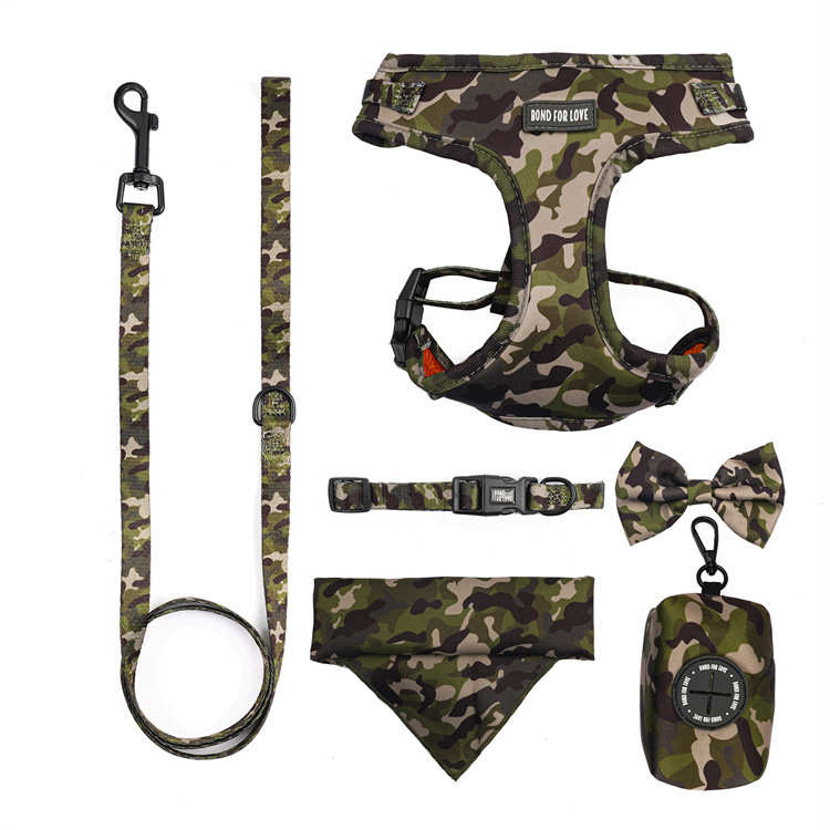 Bond for love欧洲宠物猫狗6件套胸背牵引绳领结拾便包三角巾颈圈