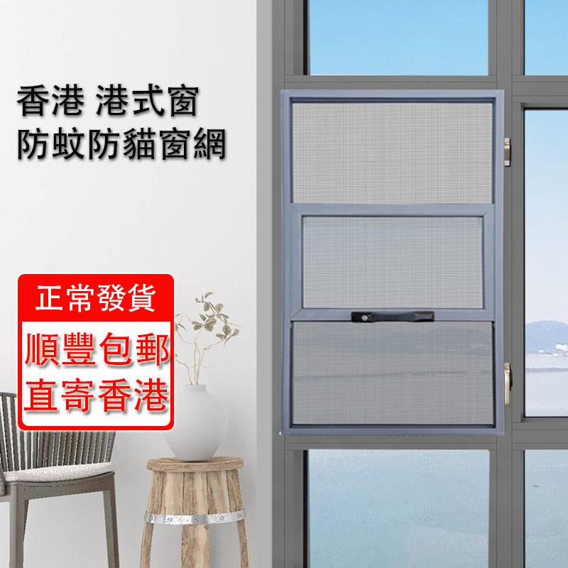 免打孔三推纱窗 港式塑钢高清纱窗 铝合金防蚊猫网 自装式简易安
