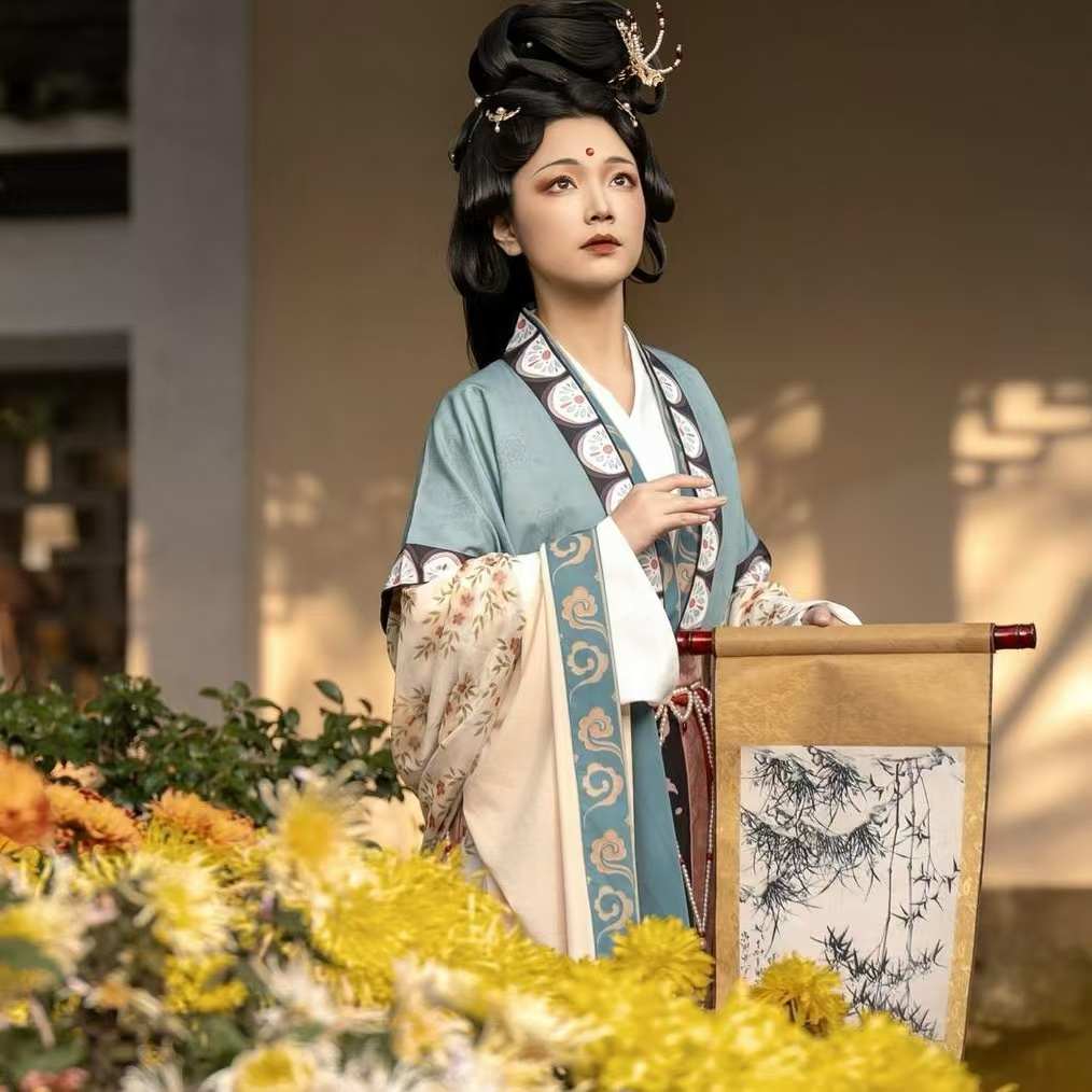 古风卷轴画汉服摄影拍照道具名家字画装饰画客厅茶室郑板桥竹子