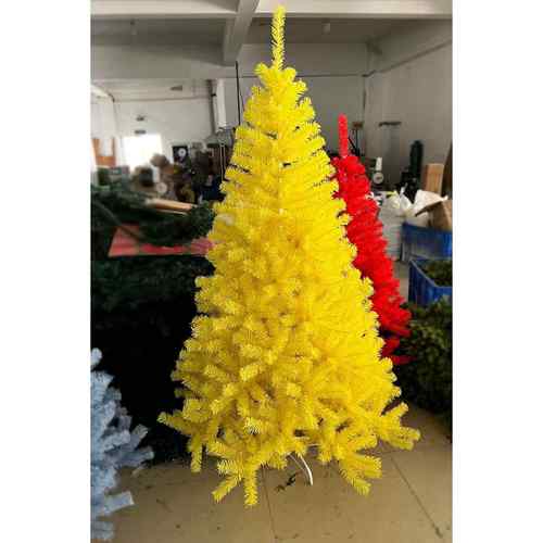 金黄色圣诞树150cm180cm210cm圣诞节装饰品PVC圣诞树多尺寸可做