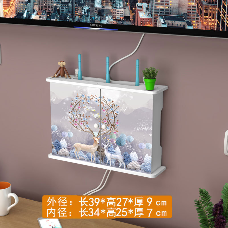 电视机路由器创意打孔壁挂收纳箱图片