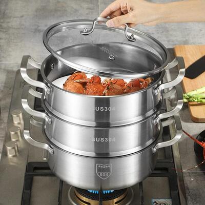 Composite steel cookware, cookware, steamer accessories, thi